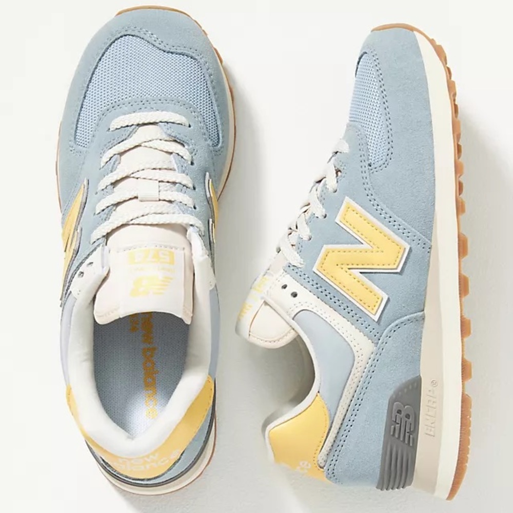 Anthropologie New Balance 574 Sneakers- Women’s Size 7.5 in Light Slate
